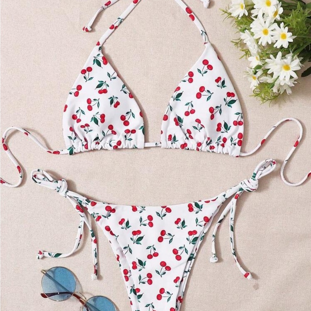 Cherry Print Bikini Set